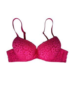 Fredericks of Hollywood Bra Size 34B Pink Lace Underwire